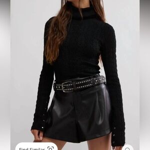 Free People Black Cowl Neck Sweater